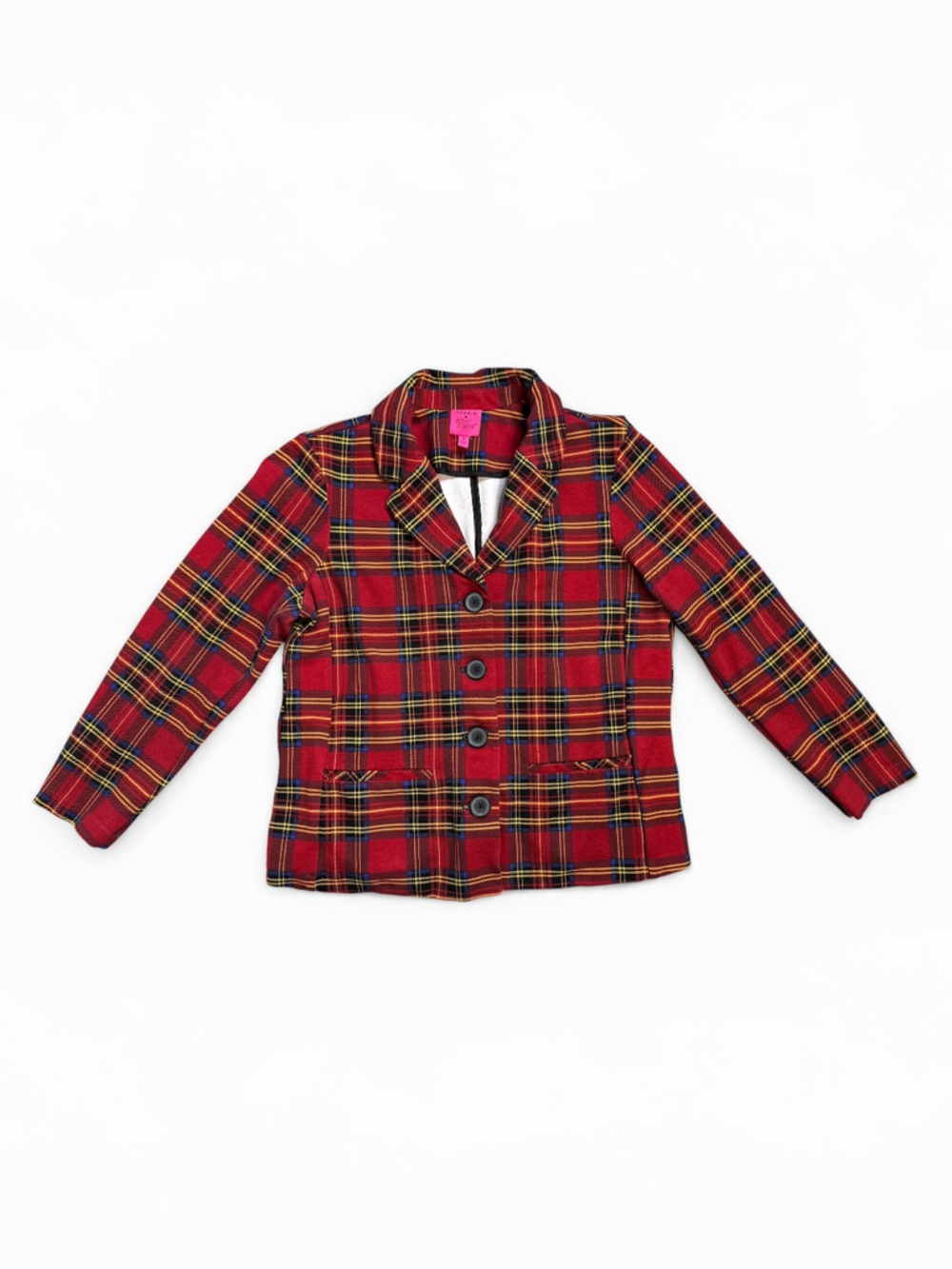 BETSEY JOHNSON X TORRID LTD EDITION RED PLAID PONTE BLAZER CLUELESS PREPPY PUNK - Picture 2 of 14